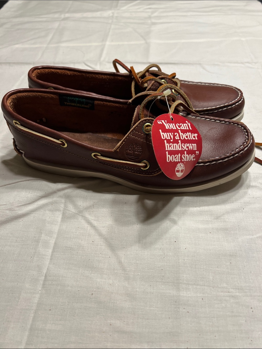 Timberland Brown Leather Handsewn Boat Shoes